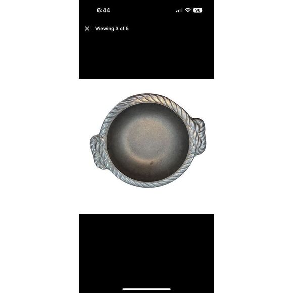 WILTON ARMETALE PATIO ROPE Large Round Handled Casserole Serving Bowl  10" - Picture 10 of 10